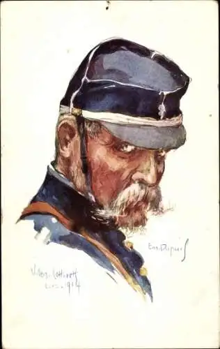 Künstler Ak Dupuis, E., Französischer Soldat, Portrait