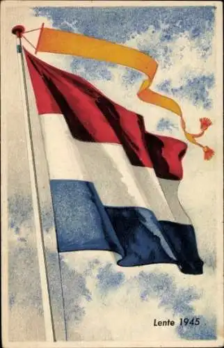 Künstler Ak Holland has been liberated, Flagge der Niederlande, Befreiung 1945