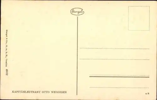 Ak Otto Weddigen, Marineoffizier, Kapitänleutnant, Portrait