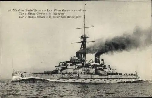 Ak Brasilianisches Kriegsschiff, Minas Geraes