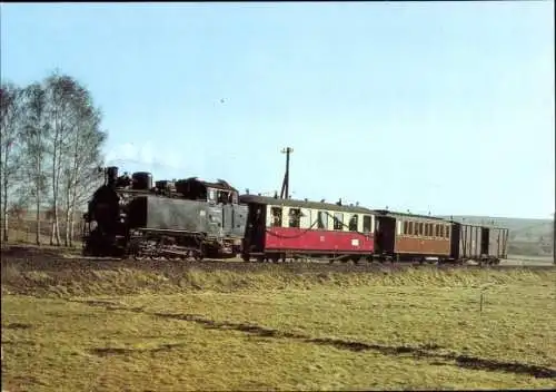 Ak Deutsche Eisenbahn, Traditionszug Radebeul Ost Radeburg mit Lok. 99 713