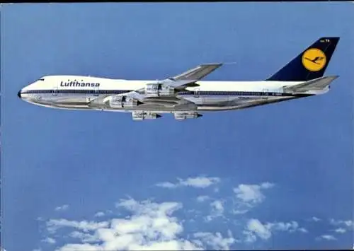 Ak Boeing Jet 747, Lufthansa, Deutsches Passagierflugzeug