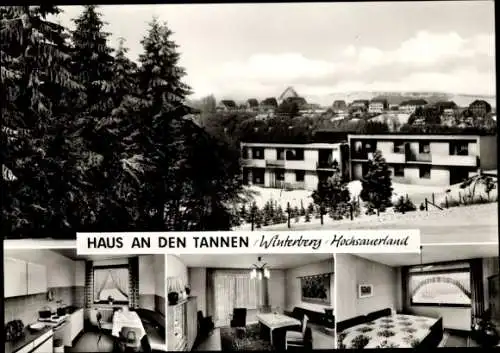 Ak Winterberg im Hochsauerlandkreis, Haus an den Tannen, Außen u. Innenansicht