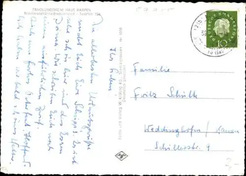 Ak Niedersfeld Winterberg im Sauerland, Erholungsheim Haus Harpen