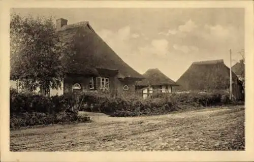 Ak Oldenburg in Holstein, Katen des Kuhhofs, Reetdach