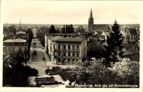 Ak Eberswalde im Kreis Barnim, Blick von der Bismarcktreppe