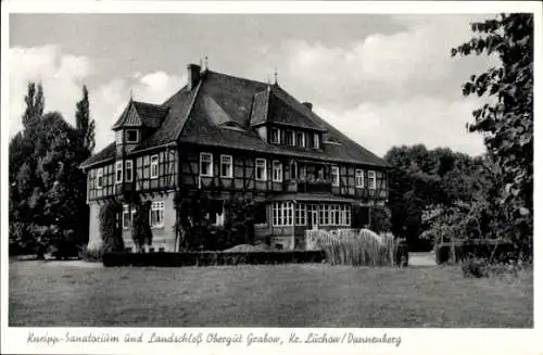 Ak Grabow Lüchow im Wendland, Kneipp Sanatorium, Landschloss Obergut Grabow