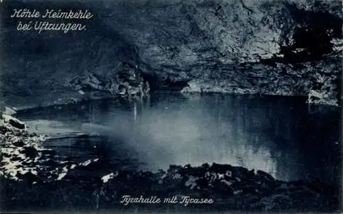 Ak Uftrungen Südharz, Höhle Heimkehle, Tyrahalle, Tyrasee