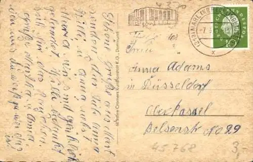 Ak Hüls Marl im Ruhrgebiet, Pension Loemühle, Am Mühlengraben, Schwimmbad