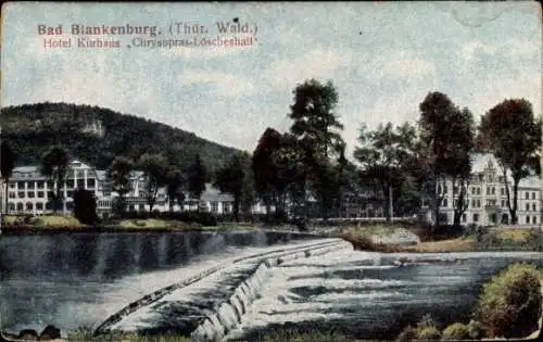 Ak Bad Blankenburg in Thüringen, Hotel Kurhaus Chrysopras-Löscheshall