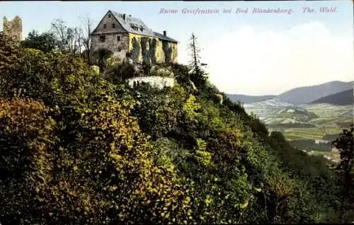 Ak Bad Blankenburg, Blick zur Ruine Greifenstein