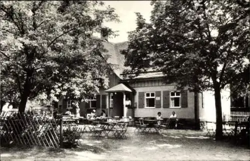 Ak Reudnitz Mohlsdorf in Thüringen, Gaststätte Weidmannsruh, Terrassengarten