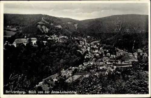 Ak Schwarzburg in Thüringen, Blick von der Anna-Luisenhöhe