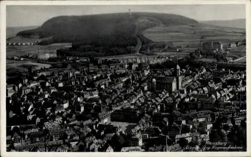 Ak Annaberg Buchholz Erzgebirge, Fliegeraufnahme, Panoramablick auf die Stadt