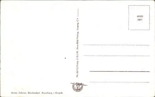 Ak Annaberg Buchholz Erzgebirge, Fliegeraufnahme, Panoramablick auf die Stadt