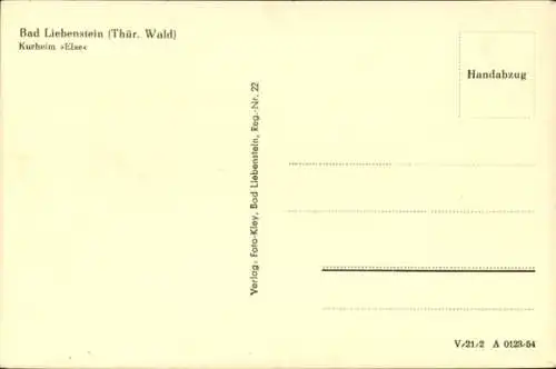 Ak Bad Liebenstein im Wartburgkreis, Haus Else, Karl Paukert