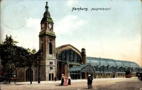 Ak Hamburg Mitte St. Georg, neuer Centralbahnhof, Hauptbahnhof