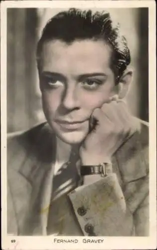 Ak Schauspieler Fernand Gravey, Portrait, Autogramm