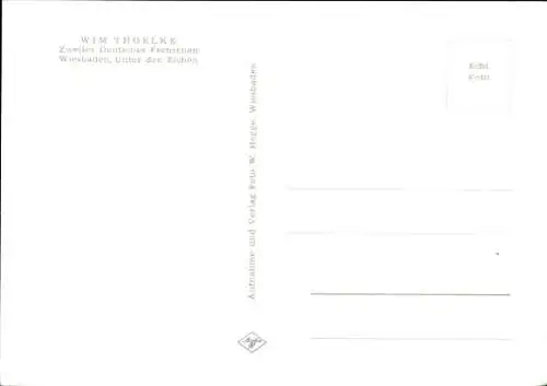 Ak Moderator Wim Thoelke, Portrait, Autogramm