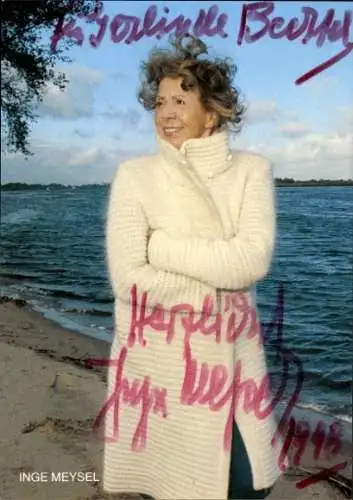 Ak Schauspielerin Inge Meysel, Portrait, Autogramm