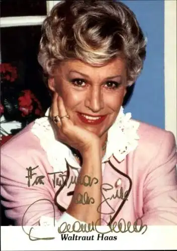 Ak Schauspielerin und Sängerin Waltraut Haas, Portrait, Autogramm