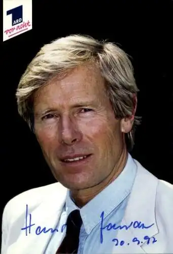 Ak Schauspieler Horst Janson, Portrait, ARD vor acht, Autogramm