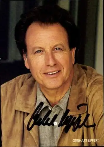 Ak Schauspieler Gerhart Lippert, Portrait, Serie Die Aubergers, Autogramm