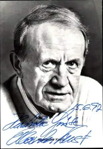 Ak Schauspieler Alexander Kerst, Portrait, Autogramm