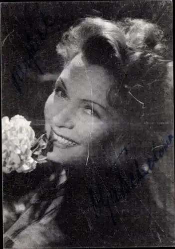 Ak Schauspielerin Olga Tschechowa, Portrait, Autogramm