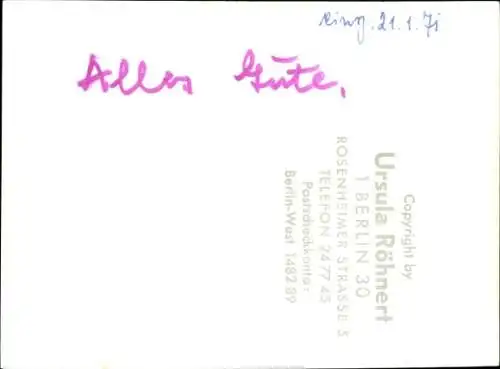 Ak Schauspielerin Ida Ehre, Portrait, Autogramm