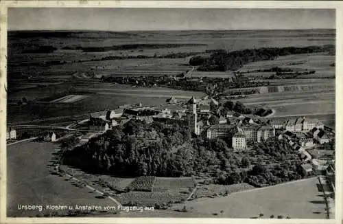 Ak Ursberg in Schwaben, Kloster, Anstalten, Fliegeraufnahme