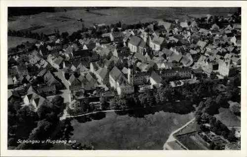 Ak Schongau in Oberbayern, Fliegeraufnahme, Stadtpanorama