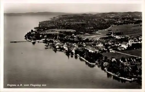 Ak Hagnau am Bodensee, Fliegeraufnahme, Stadtpanorama