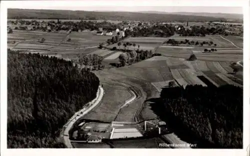 Ak Wart Altensteig im Schwarzwald Württemberg, Fliegeraufnahme