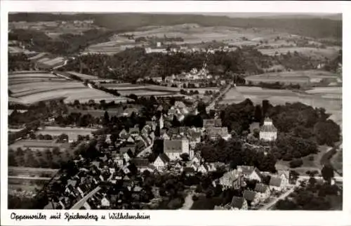 Ak Oppenweiler in Württemberg, Fliegeraufnahme, Reichenberg, Wilhelmsheim