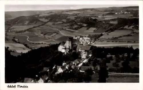 Ak Morstein Gerabronn Baden Württemberg, Schloss Morstein, Fliegeraufnahme