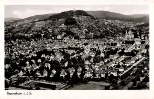 Ak Heppenheim an der Bergstraße, Fliegeraufnahme, Starkenburg