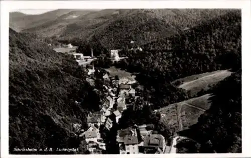 Ak Schriesheim an der Bergstraße, Fliegeraufnahme Ludwigstal