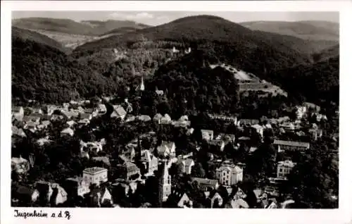 Ak Jugenheim an der Bergstraße Hessen, Fliegeraufnahme