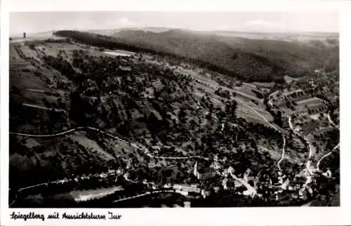 Ak Spiegelberg in Württemberg, Fliegeraufnahme, Aussichtsturm Jur