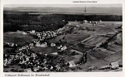 Ak Hallwangen Dornstetten im Schwarzwald Württemberg, Freudenstadt, Fliegeraufnahme