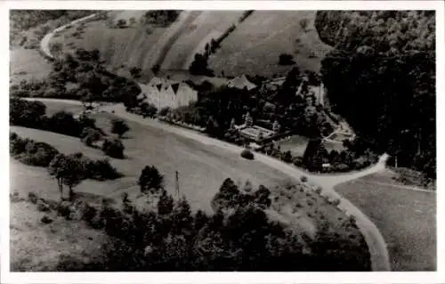 Ak Baden Baden am Schwarzwald, Hotel Wolfschlucht, Fliegeraufnahme