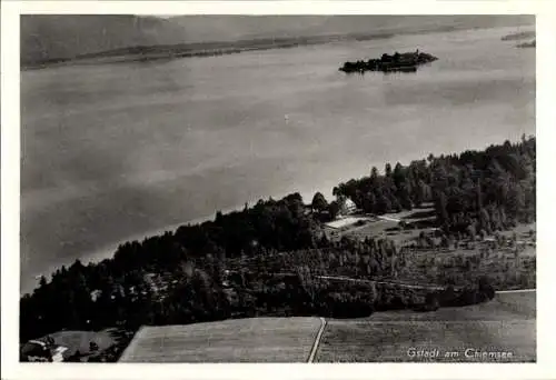 Ak Gstadt am Chiemsee, Fliegeraufnahme