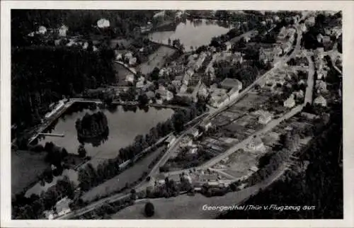 Ak Georgenthal in Thüringen, Fliegeraufnahme