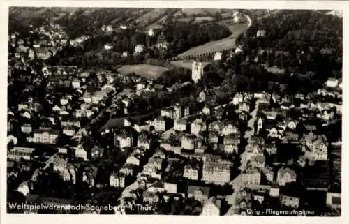 Ak Sonneberg in Thüringen, Fliegeraufnahme