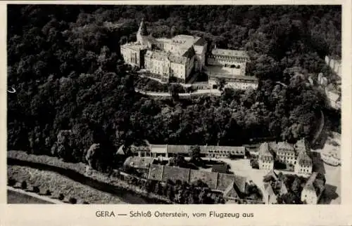 Ak Gera in Thüringen, Fliegeraufnahme, Schloss Osterstein