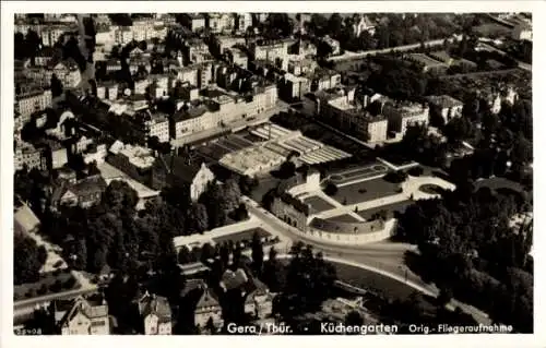 Ak Gera in Thüringen, Fliegeraufnahme, Küchengarten