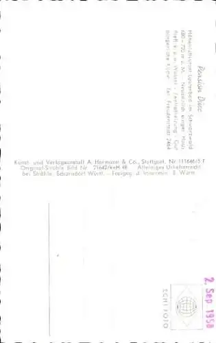 Ak Freudenstadt im Schwarzwald, Pension Dürr, Fliegeraufnahme