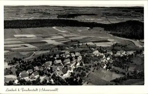 Ak Lombach Loßburg im Schwarzwald, Fliegeraufnahme