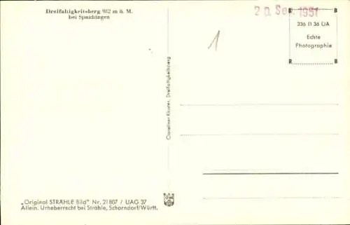 Ak Spaichingen in Württemberg, Dreifaltigkeitsberg, Fliegeraufnahme